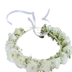 זר לראש בלבן